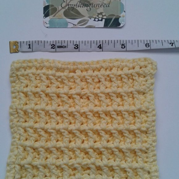 Handmade Crochet Wash Cloth Square - Picture 4 of 4